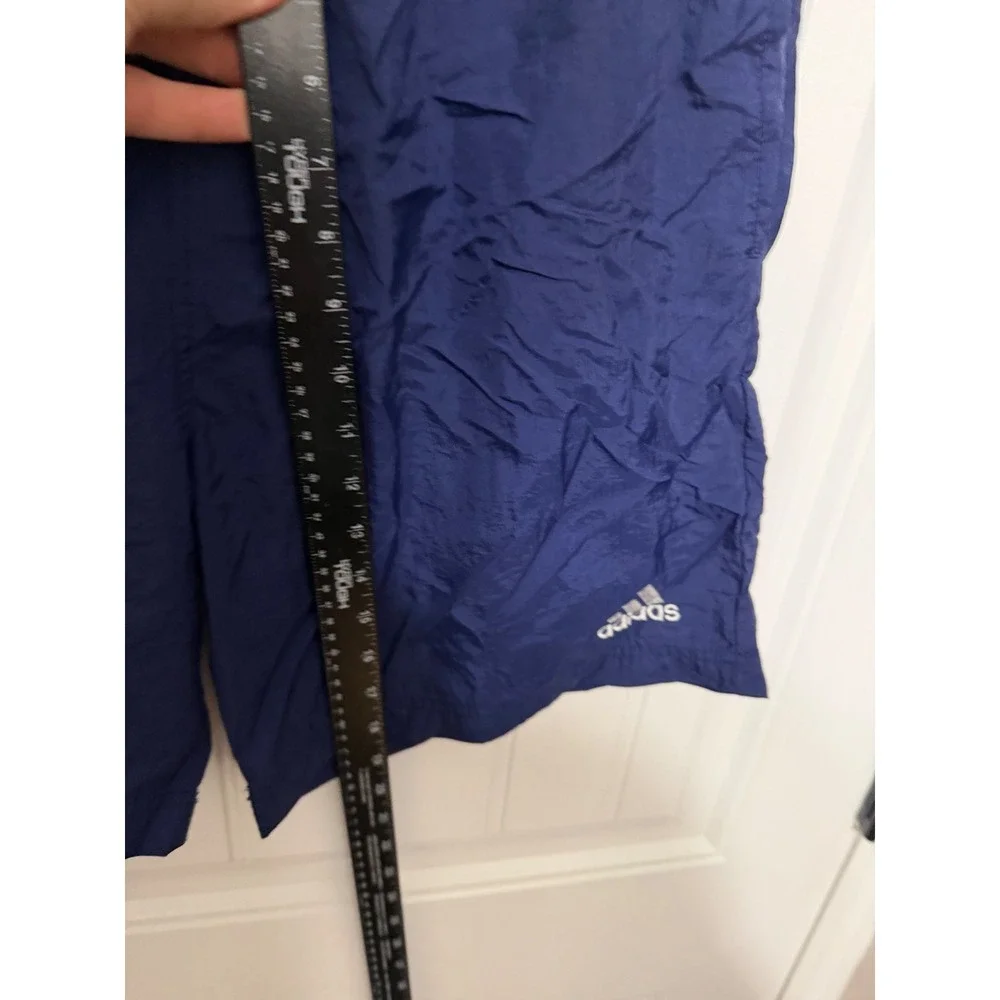 Adidas‎ Shorts Mens Medium Blue Nylon Mesh Lined Athletic Embroidered Logo 5763